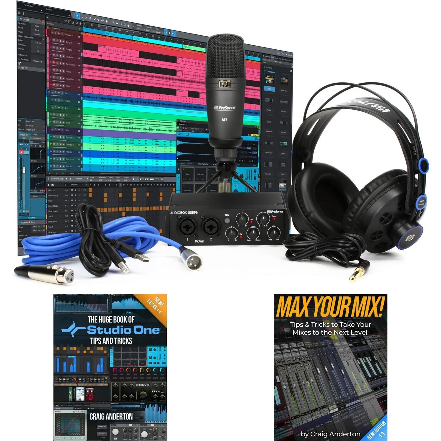 

Комплект электронных книг о студийной звукозаписи PreSonus AudioBox 96 — издание, посвященное 25-летию