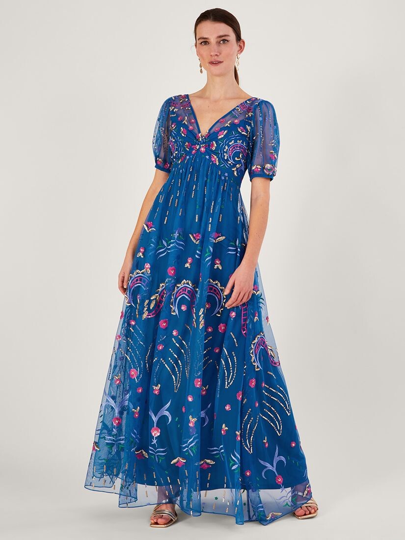 

Платье макси Monsoon Tilly, кобальт