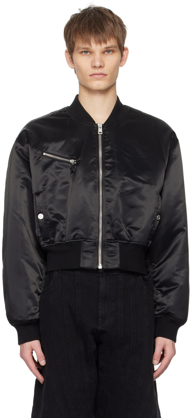 

Черный укороченный бомбер Mugler, цвет Black