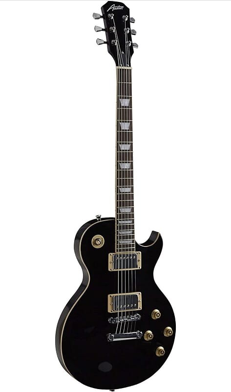 

Электрогитара Austin|AS6PROBK |Electric-Guitar |6 String |LP-Style Guitar | Righthand |Cut-A-Way| Arch-Top | AS6PROBK | Iconic | Black | Solid Body Body