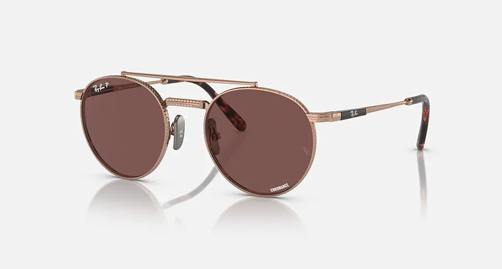 

Солнцезащитные очки Ray-Ban ROUND II TITANIUM, темно-фиолетовый