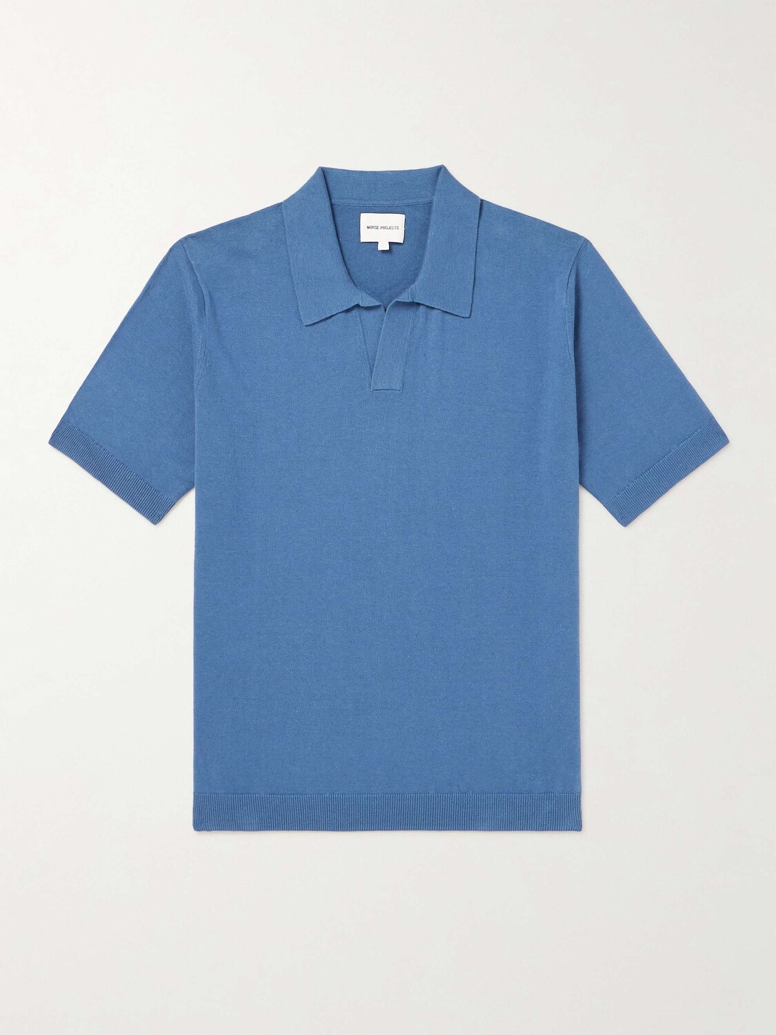 

Рубашка поло из смеси льна и хлопка Leif NORSE PROJECTS, синий