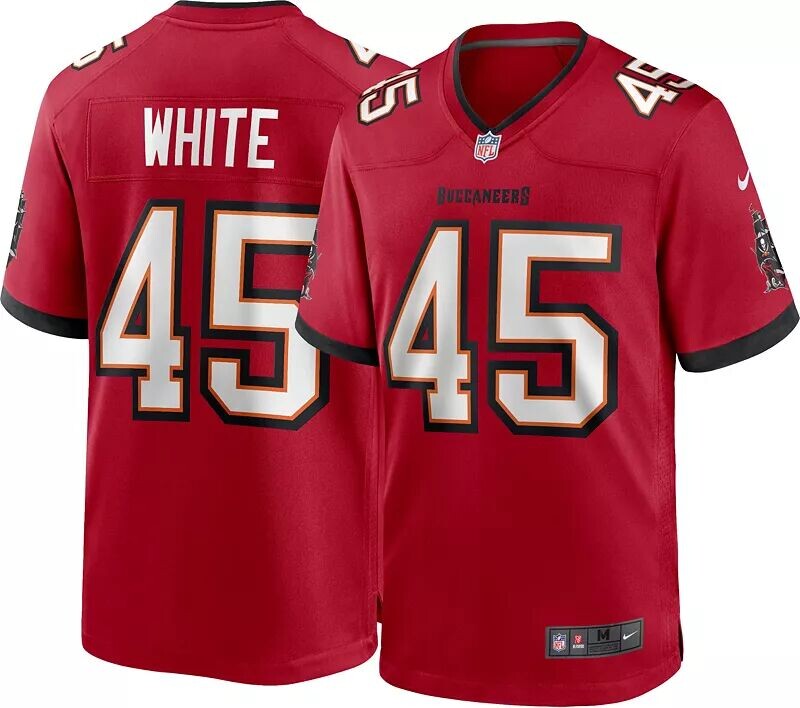 

Мужское джерси Nike Tampa Bay Buccaneers Devin White #45 Red Game
