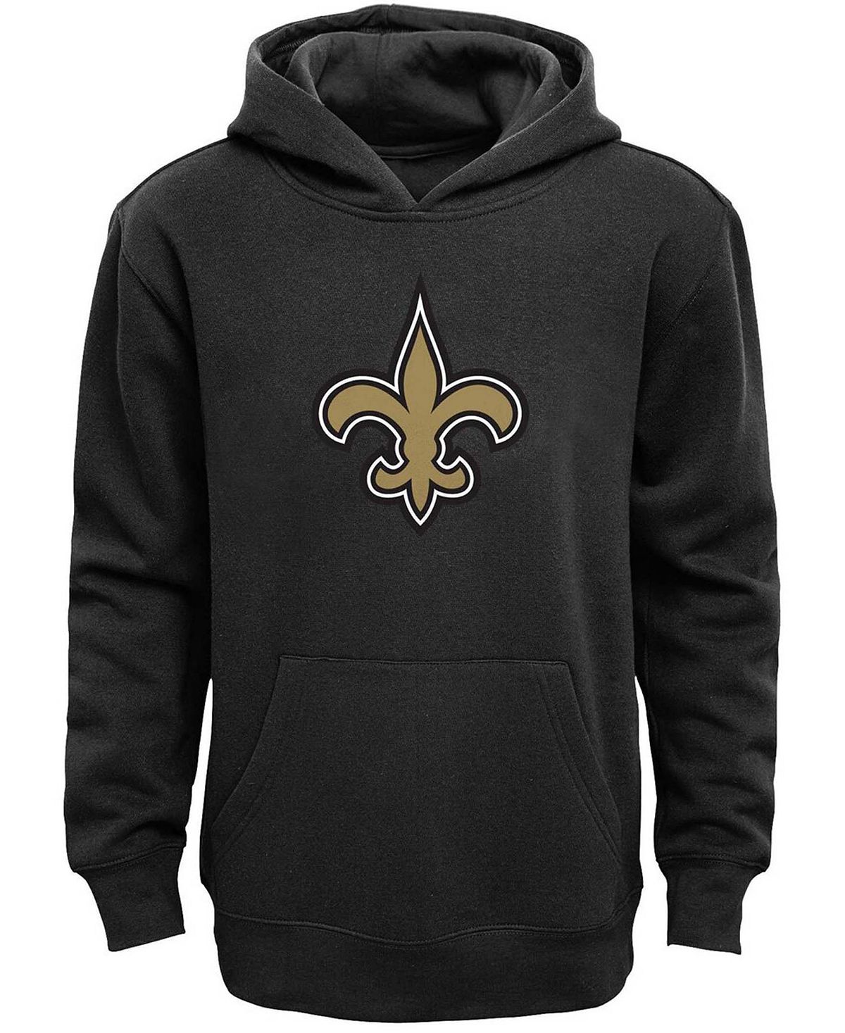 

Черный флисовый пуловер с капюшоном с логотипом команды Big Boys New Orleans Saints Primary Outerstuff