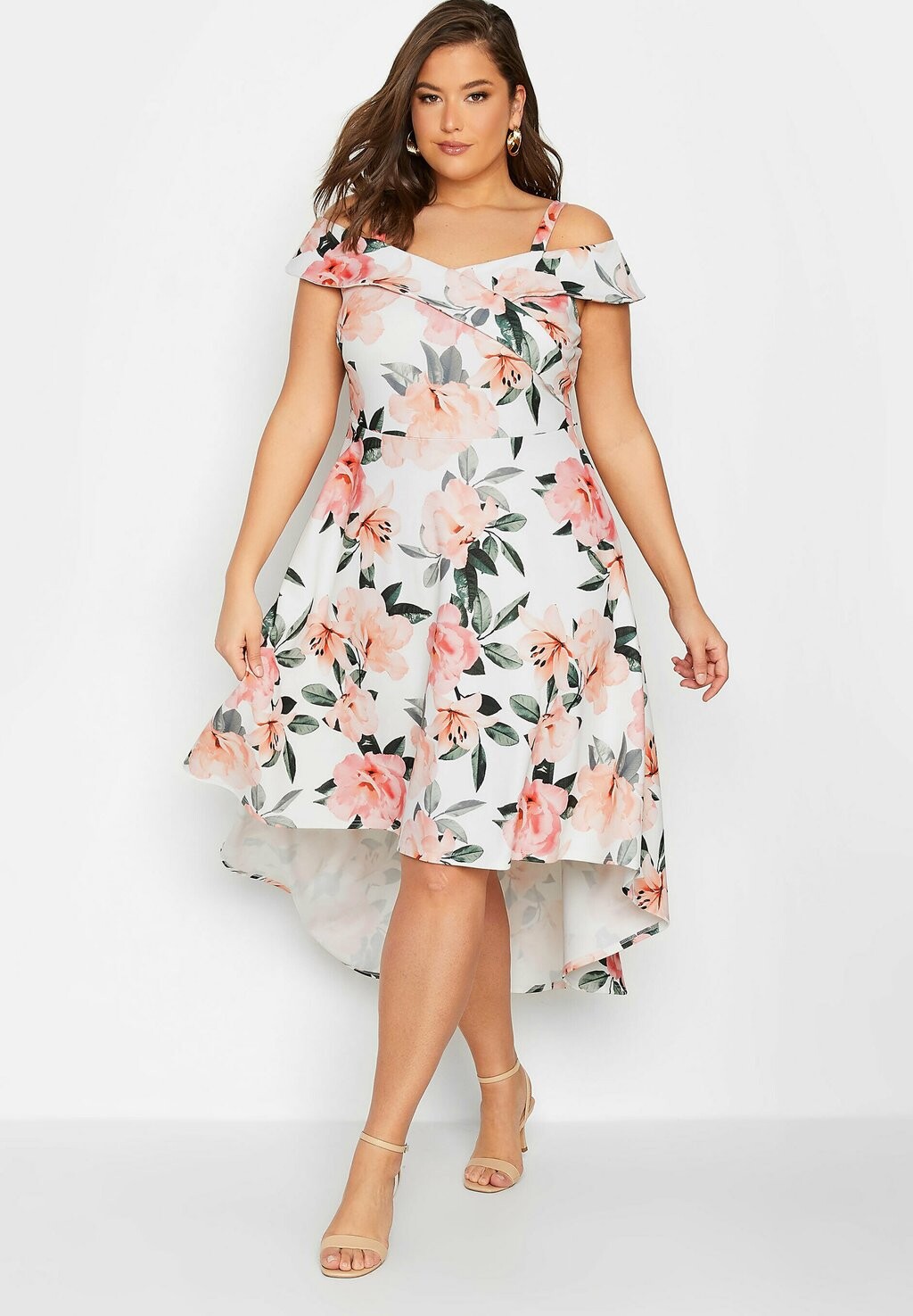 

Длинное платье Yours Clothing, белый