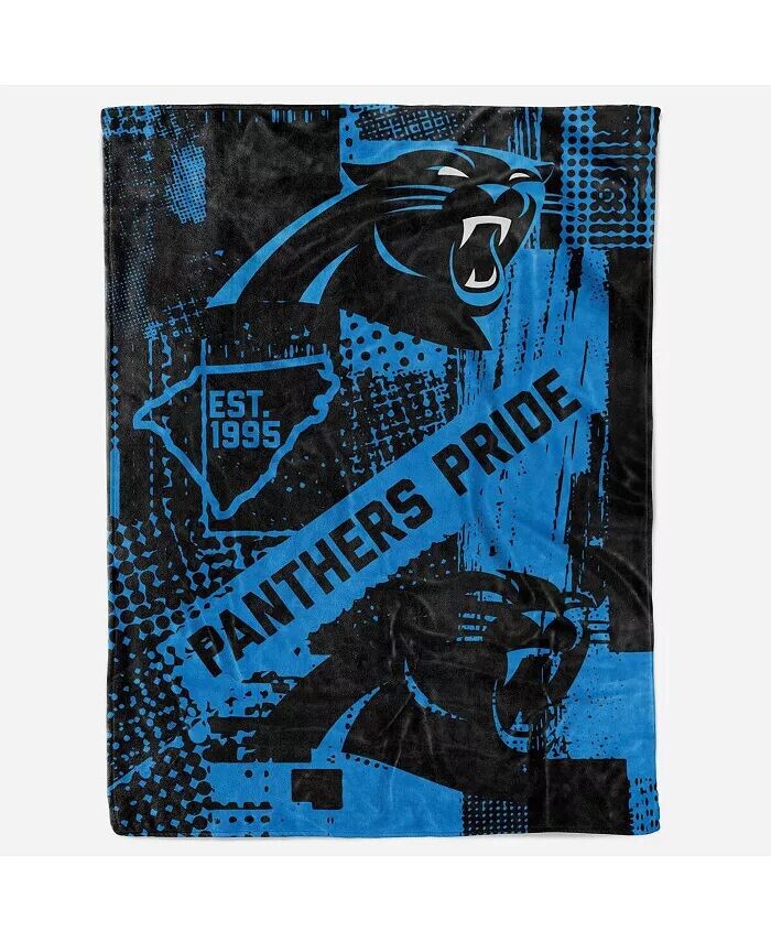 

Одеяло из родного города Carolina Panthers размером 60 x 80 дюймов Logo Brands, черный