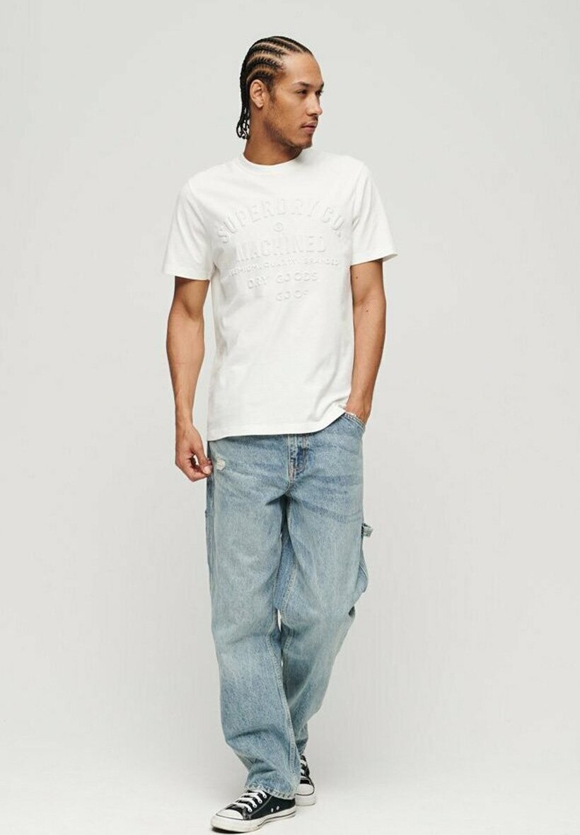 

Футболка с принтом EMBOSSED WORKWEAR GRAPHIC Superdry, цвет ecru