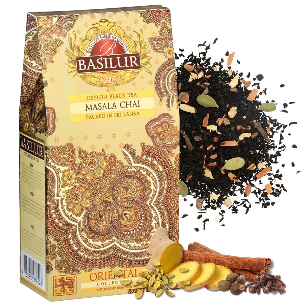 

BASILUR Masala Chai - Черный цейлонский чай с натуральным вкусом специй, 100 г х1 sarcia.eu