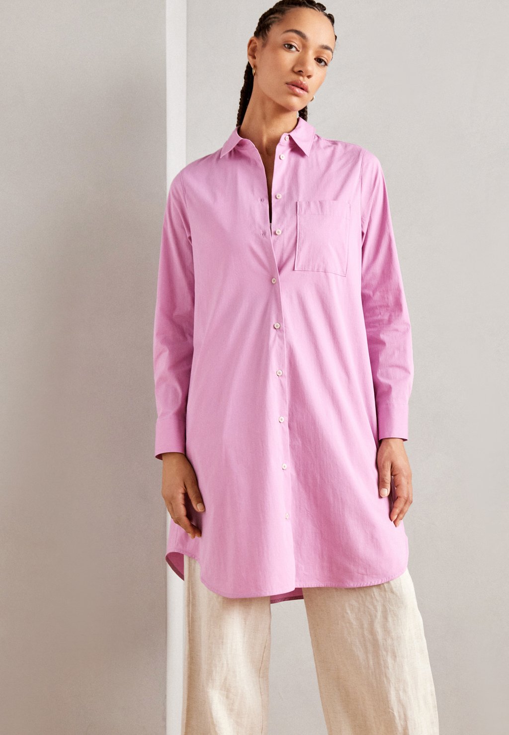 цена Платье-блузка DRESS A-LINE SHIRT DETAILS LONG SLEEVE Marc O'Polo, цвет berry lilac