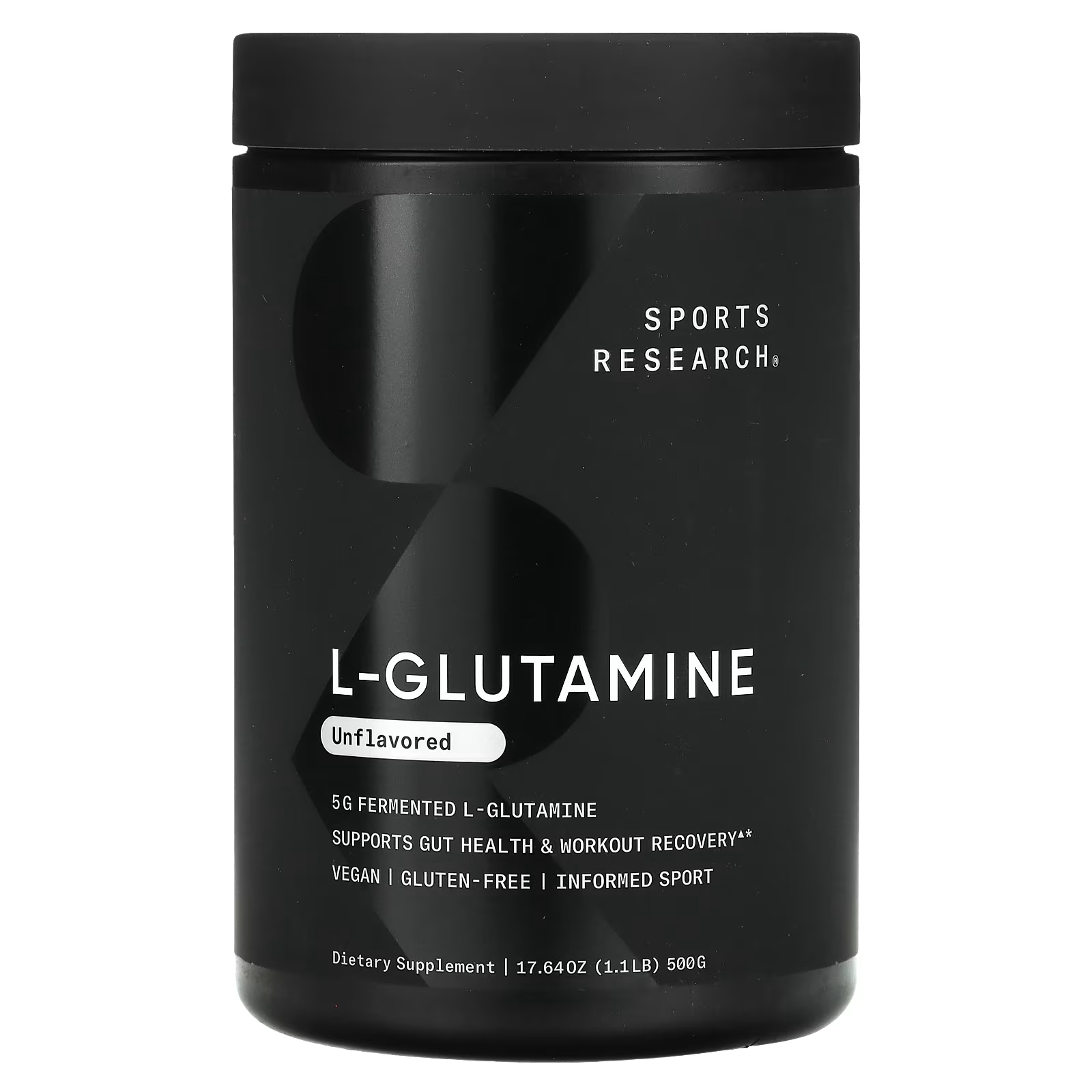 Sports Research L-глютамин без ароматизаторов 1,1 фунта (500 г) nutricost l глютамин фруктовый пунш 500 г 1 1 фунта
