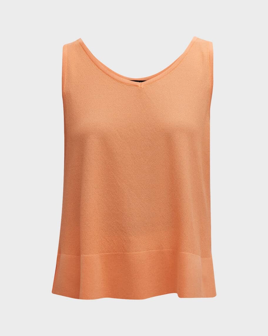 

Трикотажная майка с V-образным вырезом и боковыми разрезами Misook