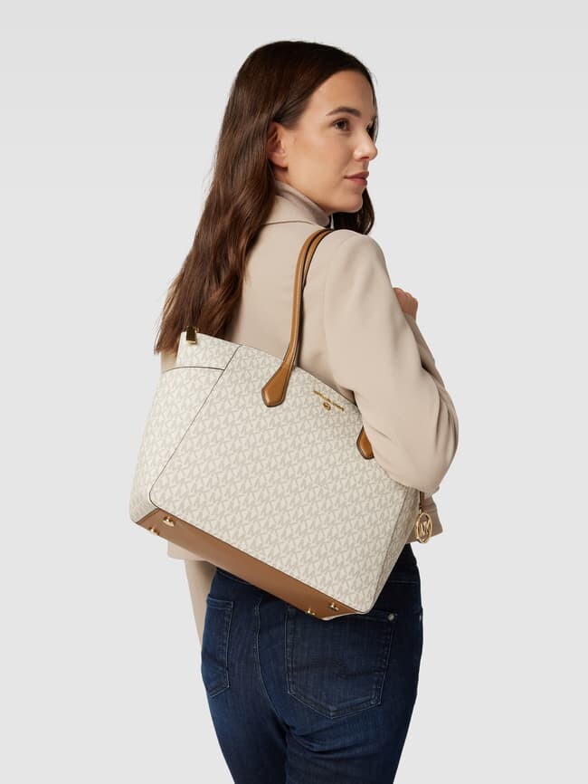 

Шопер с детальной этикеткой, модель "MARILYN" MICHAEL Michael Kors, экрю