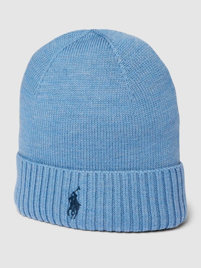 

Шапка с пришитой этикеткой Polo Ralph Lauren, светло-синий
