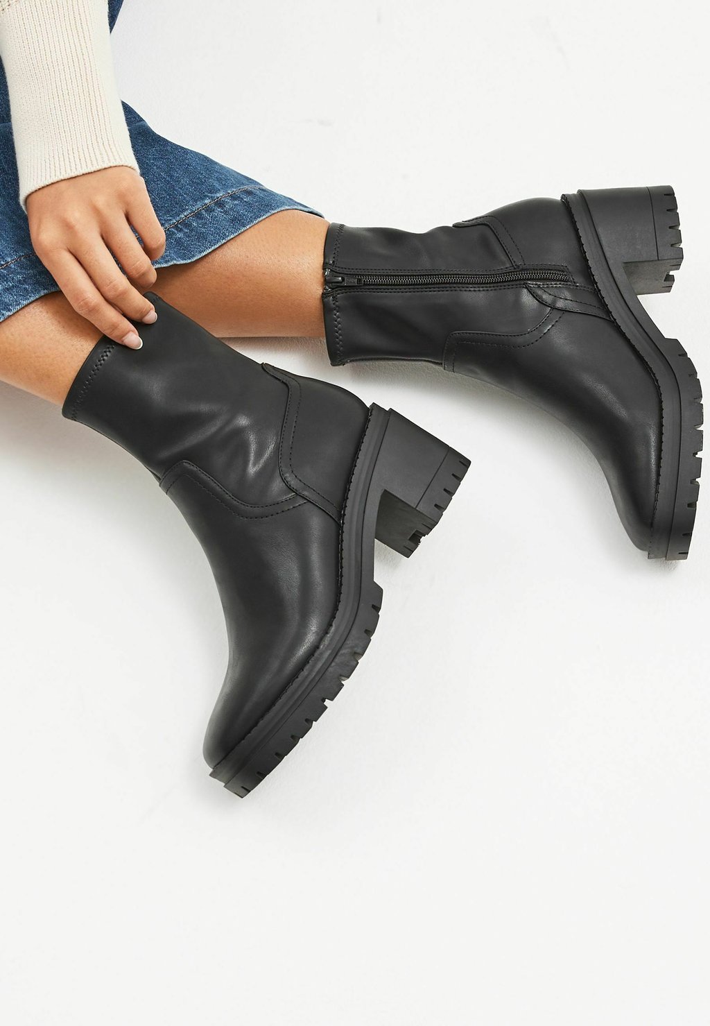 Ботильоны Forever Comfort Chunky Sock Next, черный слипоны forever comfort chunky loafers standard next черный