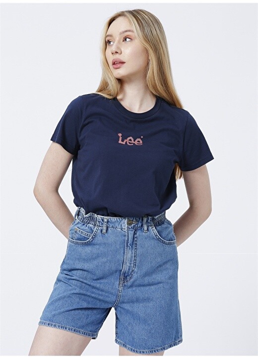 

Серая женская футболка стандартного кроя с круглым вырезом Lee, Серый