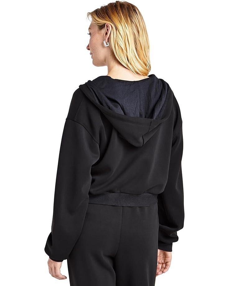 

Худи Splendid Tate Cropped Zip Hoodie, черный