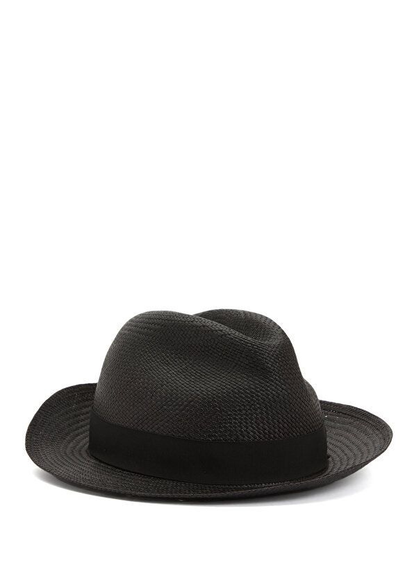 Черная мужская соломенная шляпа Borsalino 41329