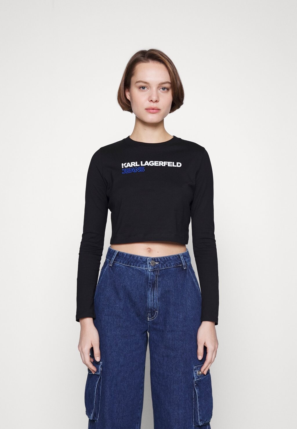 

Топ с длинными рукавами Karl Lagerfeld, черный