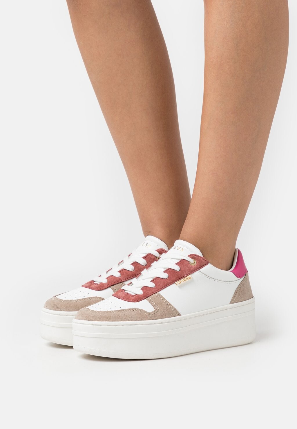 

Кроссовки Guess Lifet, бежевый/розовый