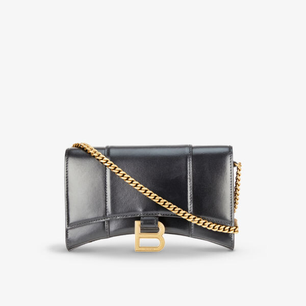 

Кожаный кошелек «Песочные часы» на цепочке Balenciaga, черный