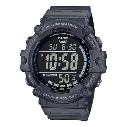 Часы CASIO Sports Waterproof Mens Black Digital, черный