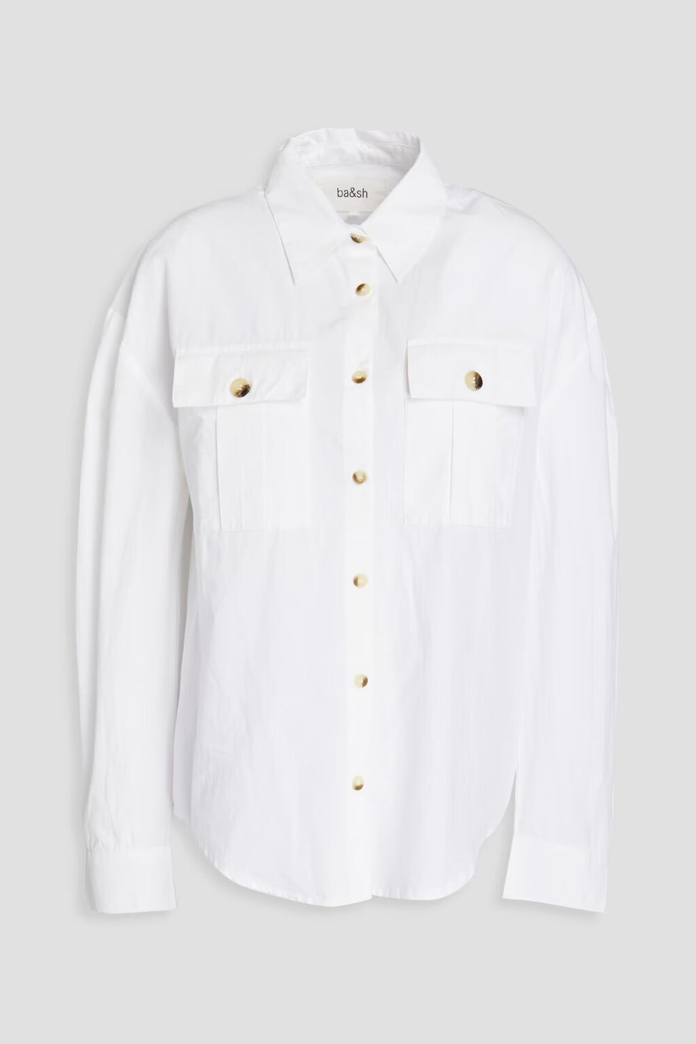 

Рубашка Chemise со складками из хлопка Ba&Sh, белый