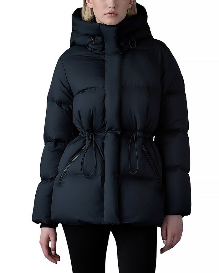 

Мятый пуховик Mackage Freya Softwash, черный