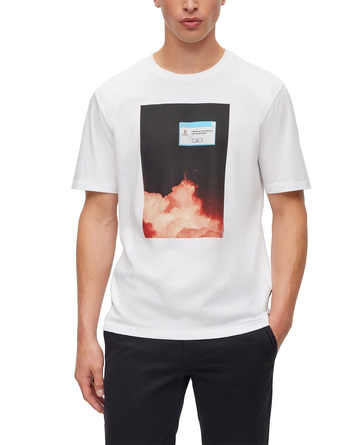 

Мужская футболка классического кроя Artwork Artwork Hugo Boss