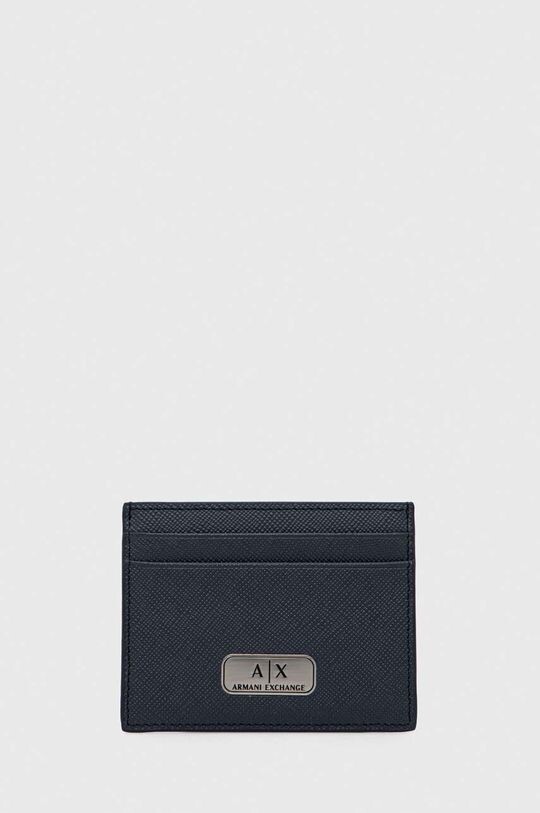 

Кожаный визитница Armani Exchange, серый