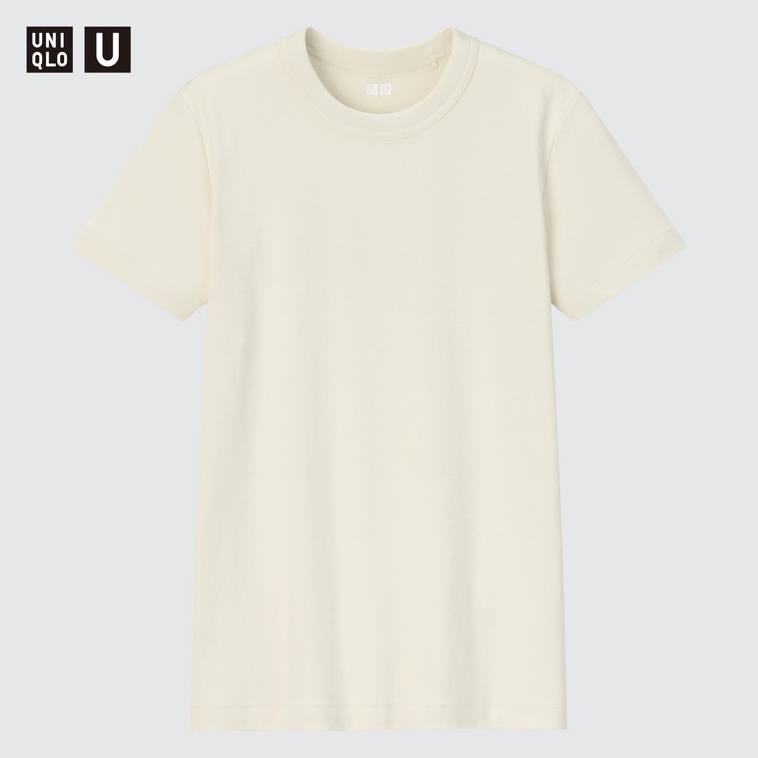 

Т-образный вырез с круглым вырезом (короткий рукав) UNIQLO, естественный
