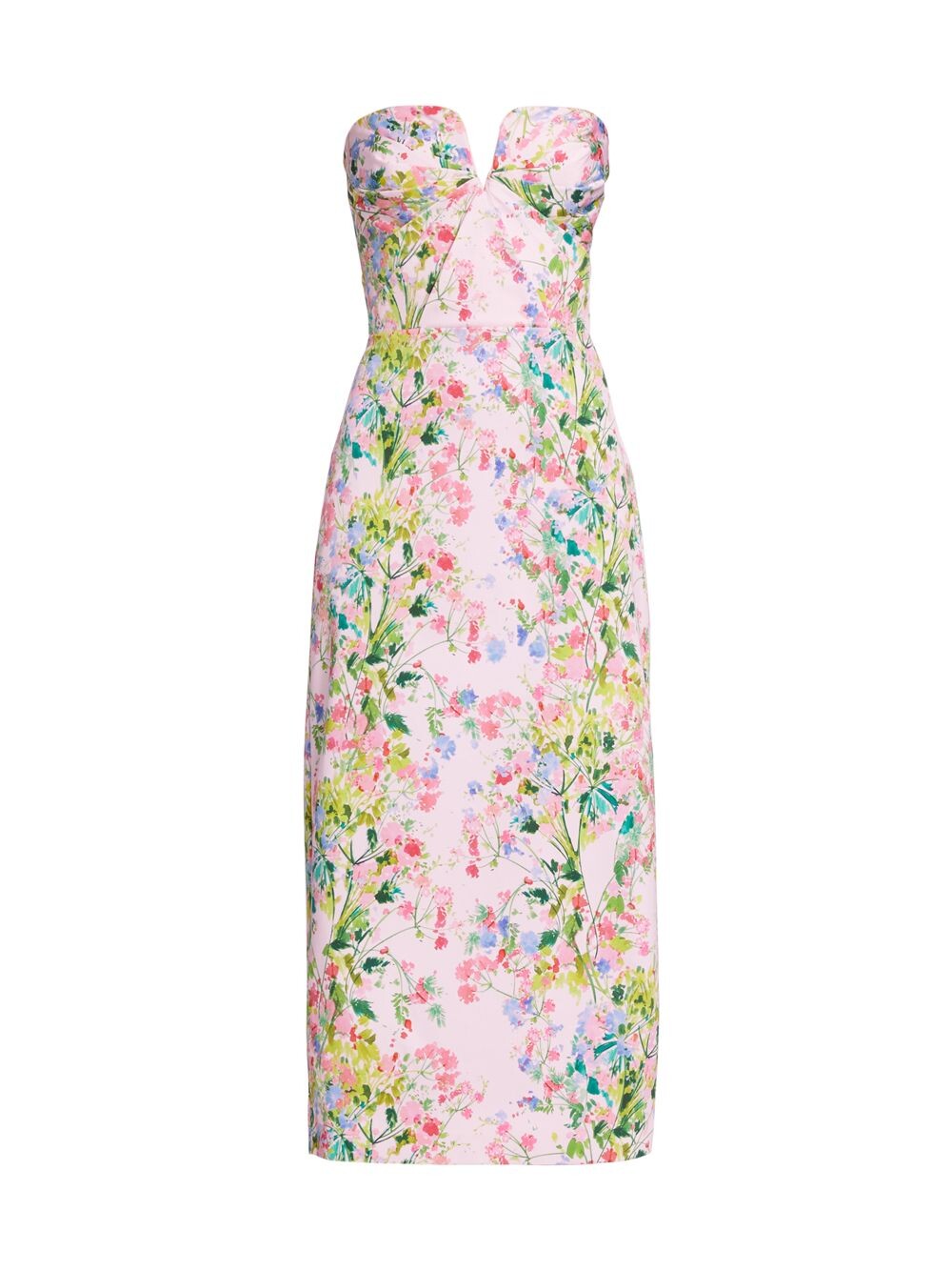 

Платье миди Lily Sweetheart Faille ML Monique Lhuillier, роза