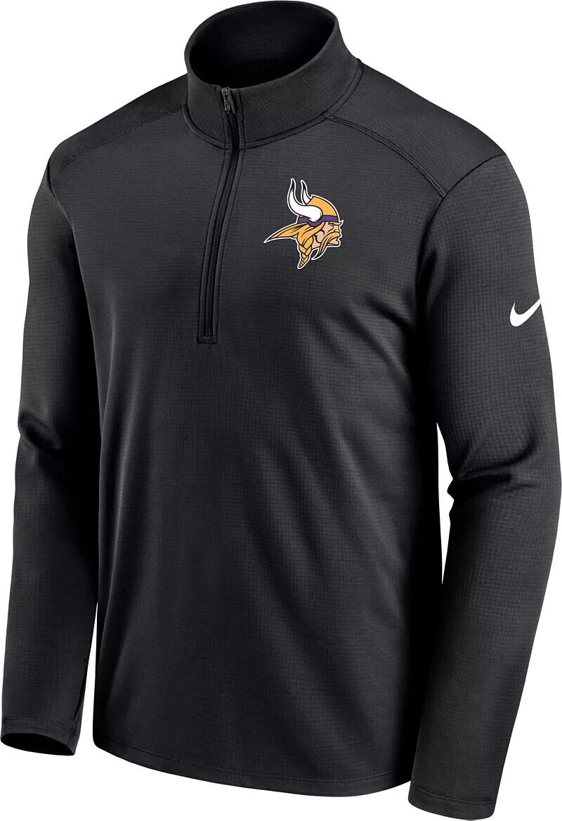 

Мужской черный пуловер с молнией до половины длины Nike Minnesota Vikings Logo Pacer