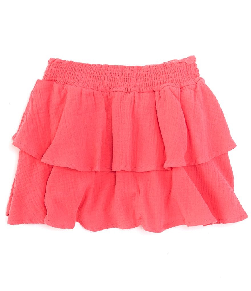 Однотонная многоуровневая юбка Xtraordinary для больших девочек 7–16 лет, розовый