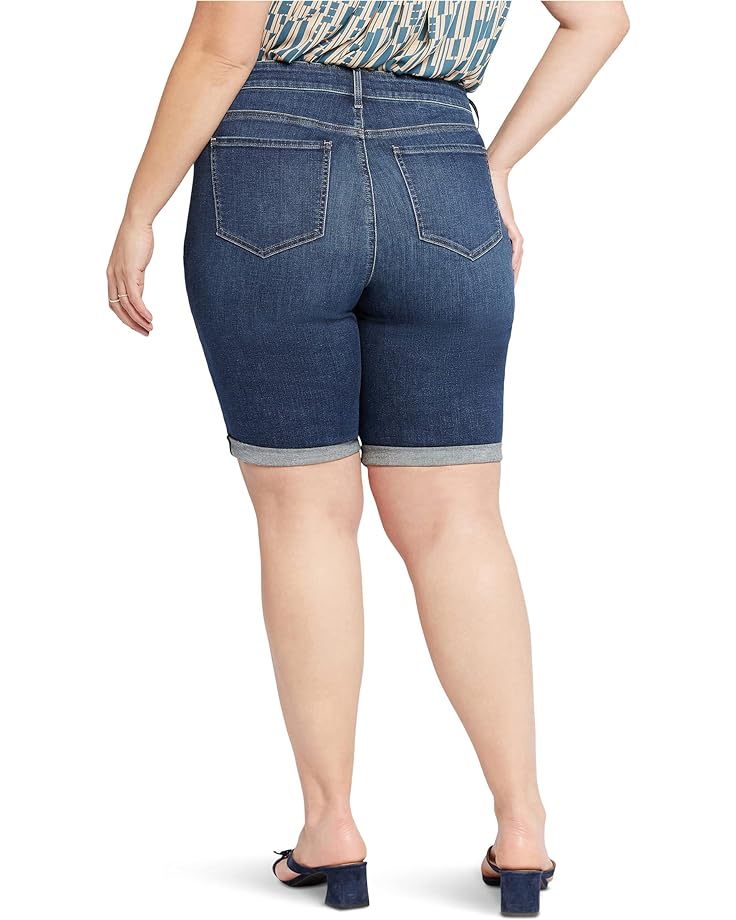 Шорты NYDJ Plus Size Briella Shorts Roll Cuff in Dimension, цвет Dimension цена и фото