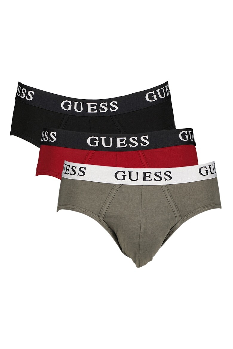 

Трусики с логотипом - 3 пары Guess, бургундия