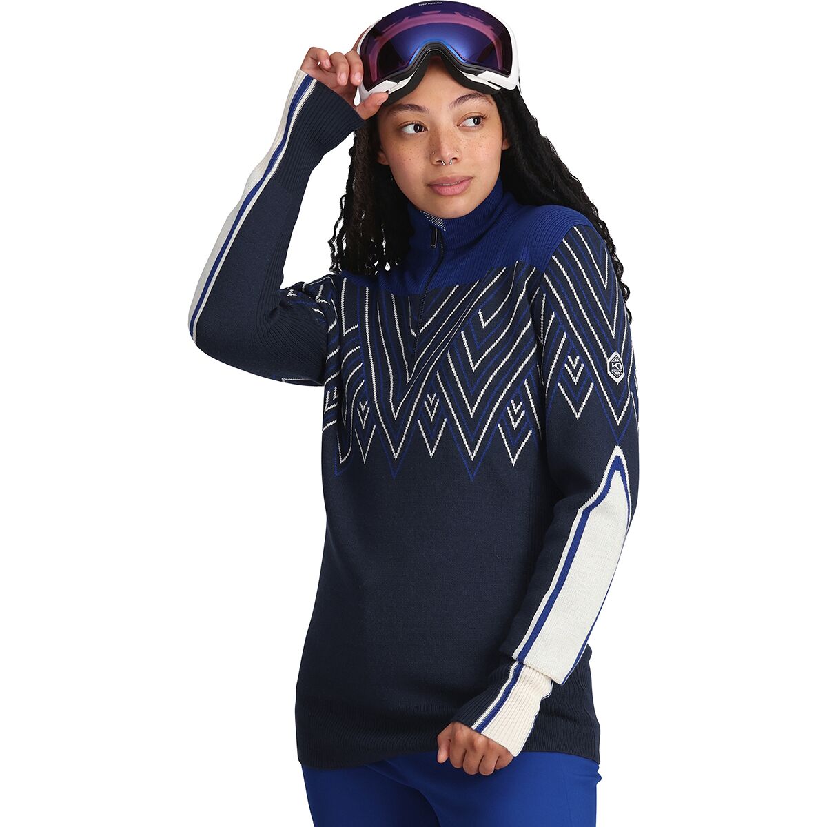 Вязаный свитер voss ski с полумолнией до половины Kari Traa, цвет royal
