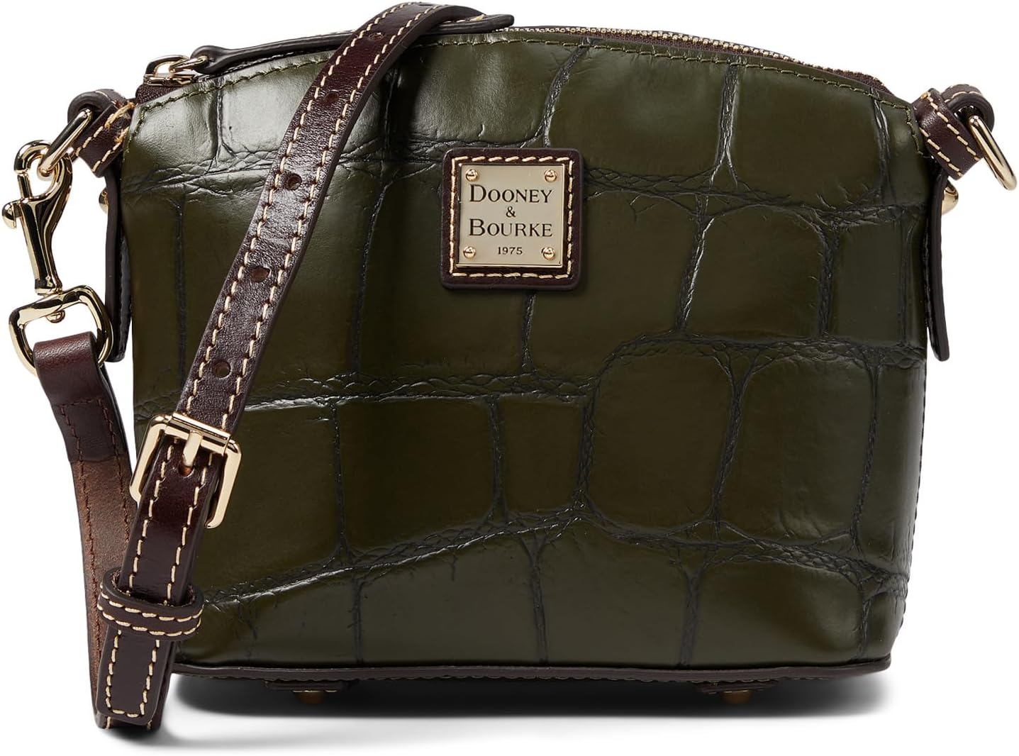 

Миниатюрная выпуклая сумка через плечо Denison II Dooney & Bourke, цвет Olive