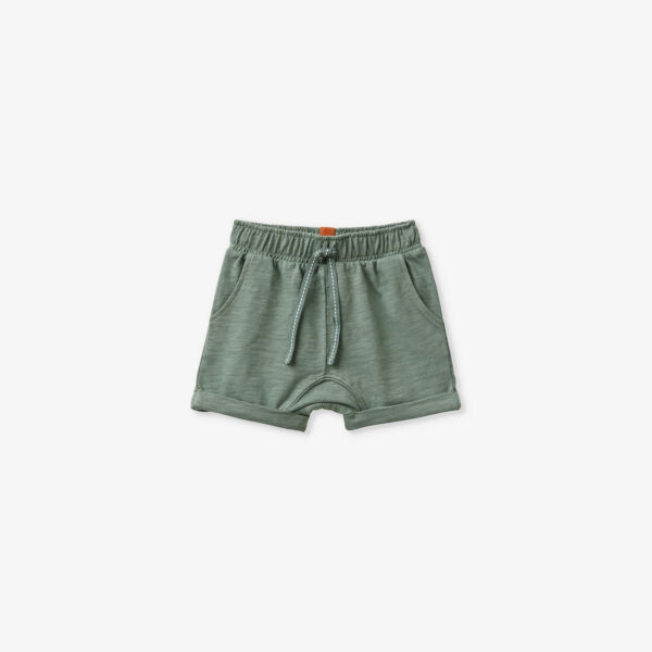 

Шорты из хлопкового трикотажа с резинкой на талии 1-18 месяцев Benetton, зеленый