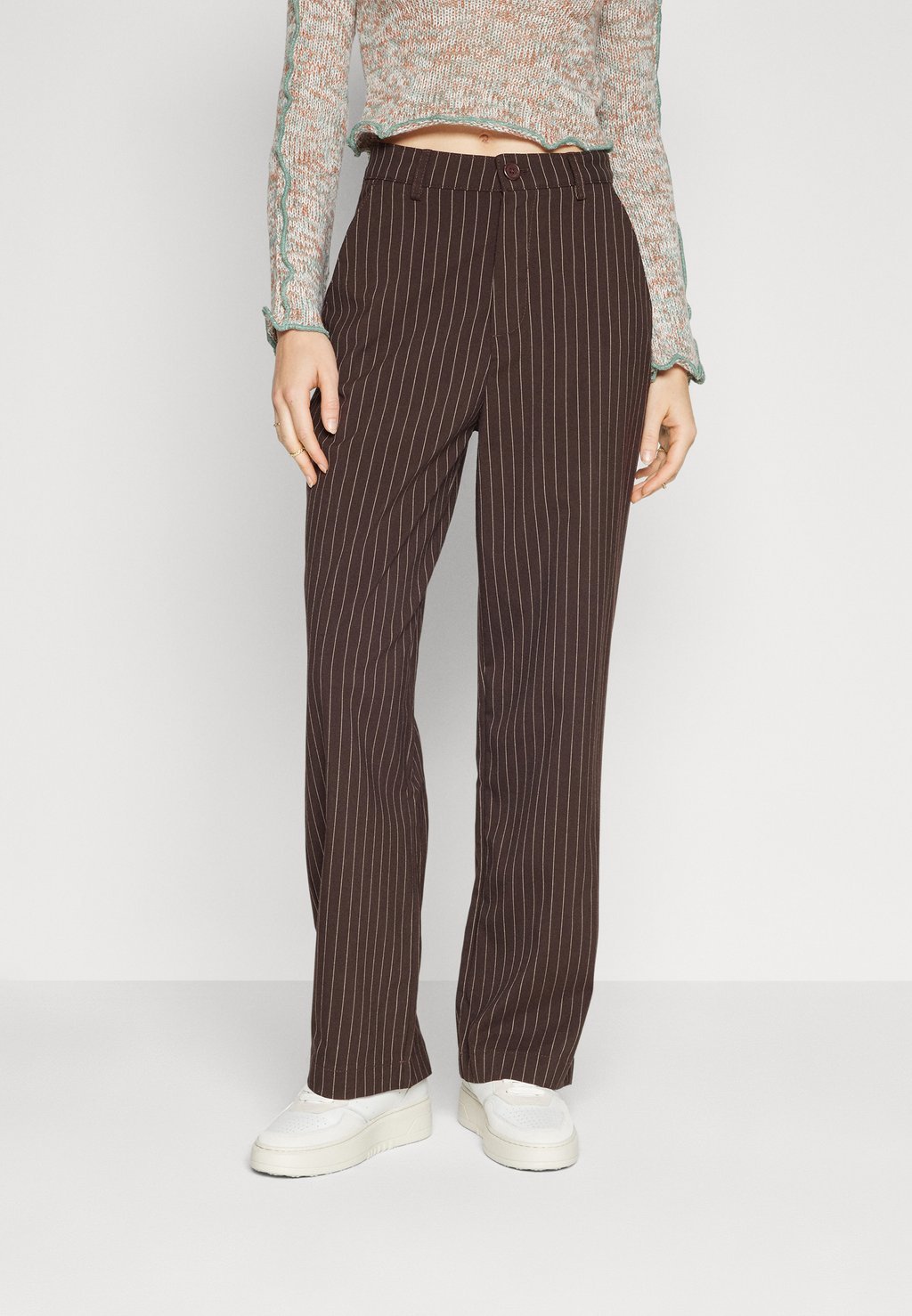 

Брюки Pinstripe Wide Leg Trousers Even&Odd, коричневый