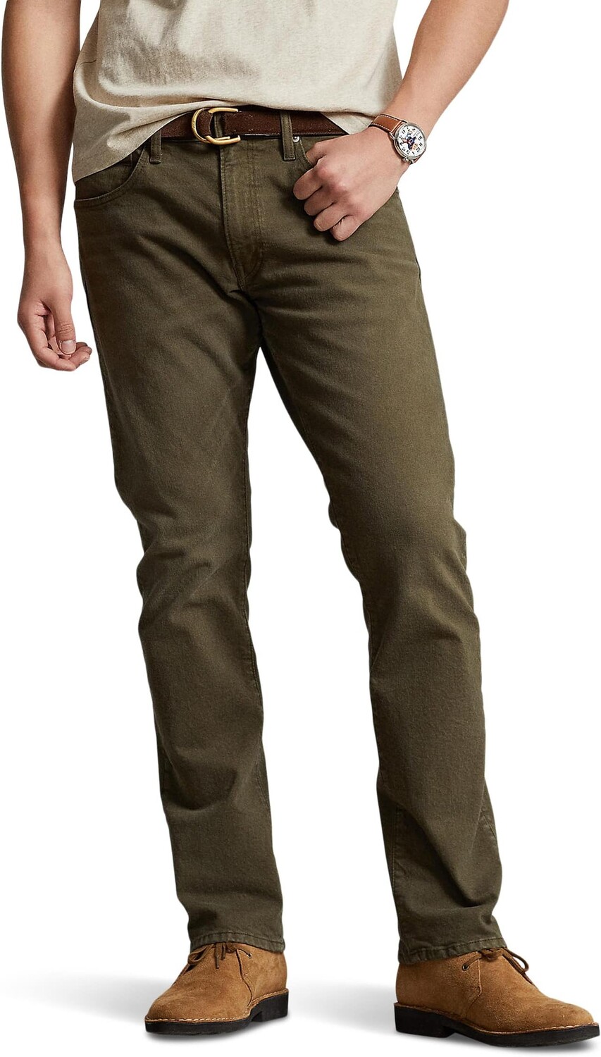 

Джинсы Varick Slim Straight Jeans in Hudson Dark Loden Polo Ralph Lauren, цвет Hudson Dark Loden