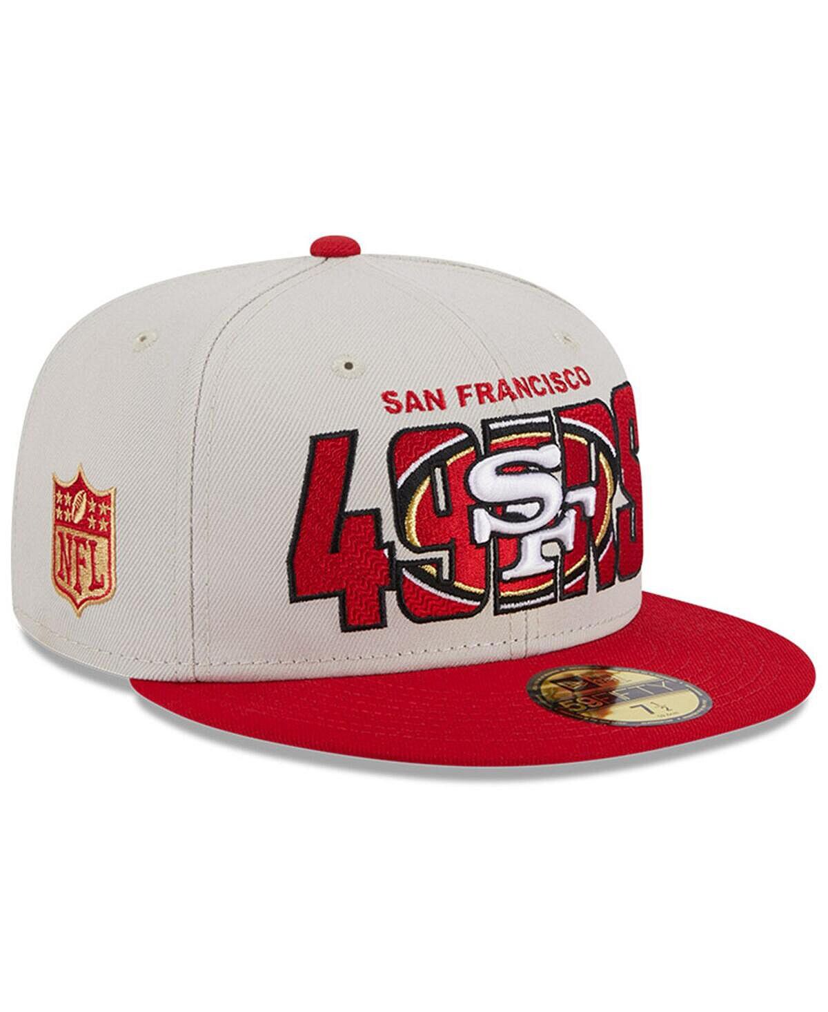 

Мужская кепка Stone, Scarlet San Francisco 49ers, драфт НФЛ 2023 года, 59FIFTY New Era