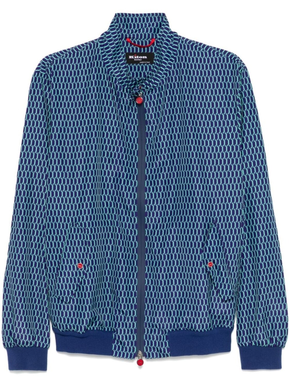 

Kiton бомбер с принтом, фиолетовый
