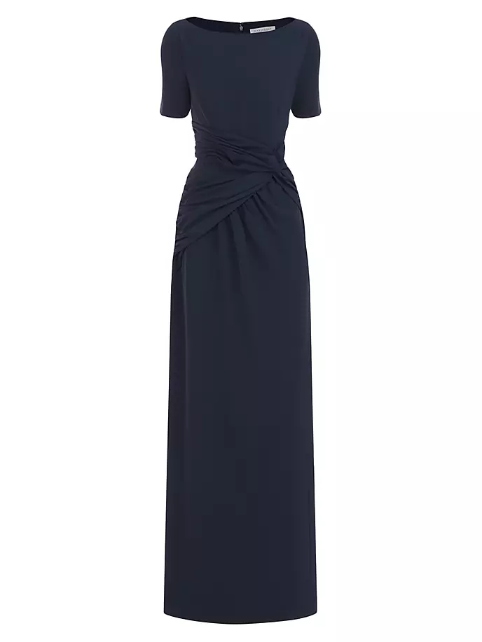 Платье-футляр Garbo из крепа Kay Unger, цвет carbon