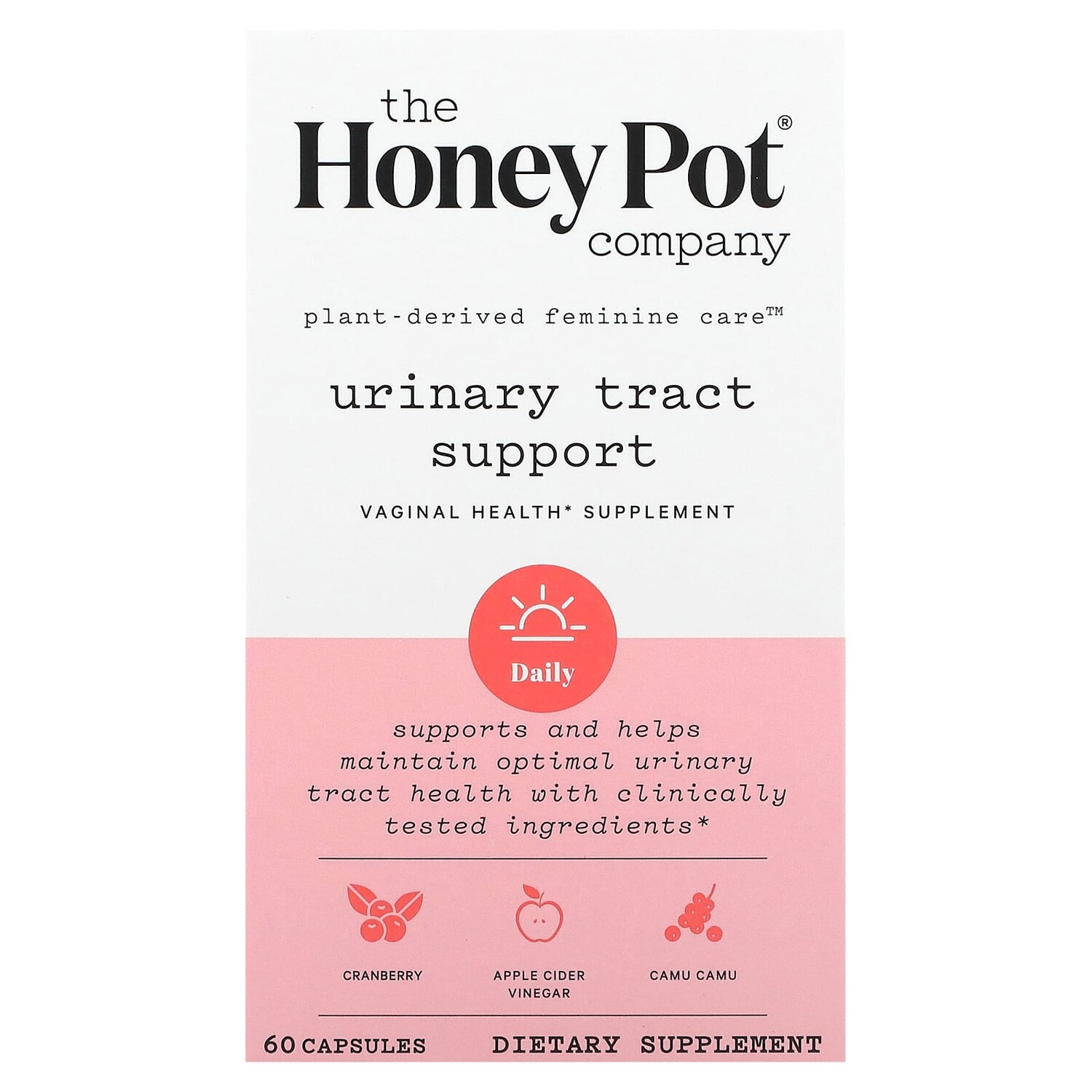 

Поддержка мочевыводящих путей, 60 капсул, The Honey Pot Company