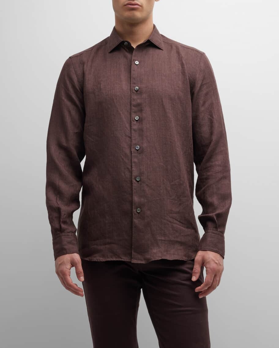 

Мужская льняная спортивная рубашка ZEGNA