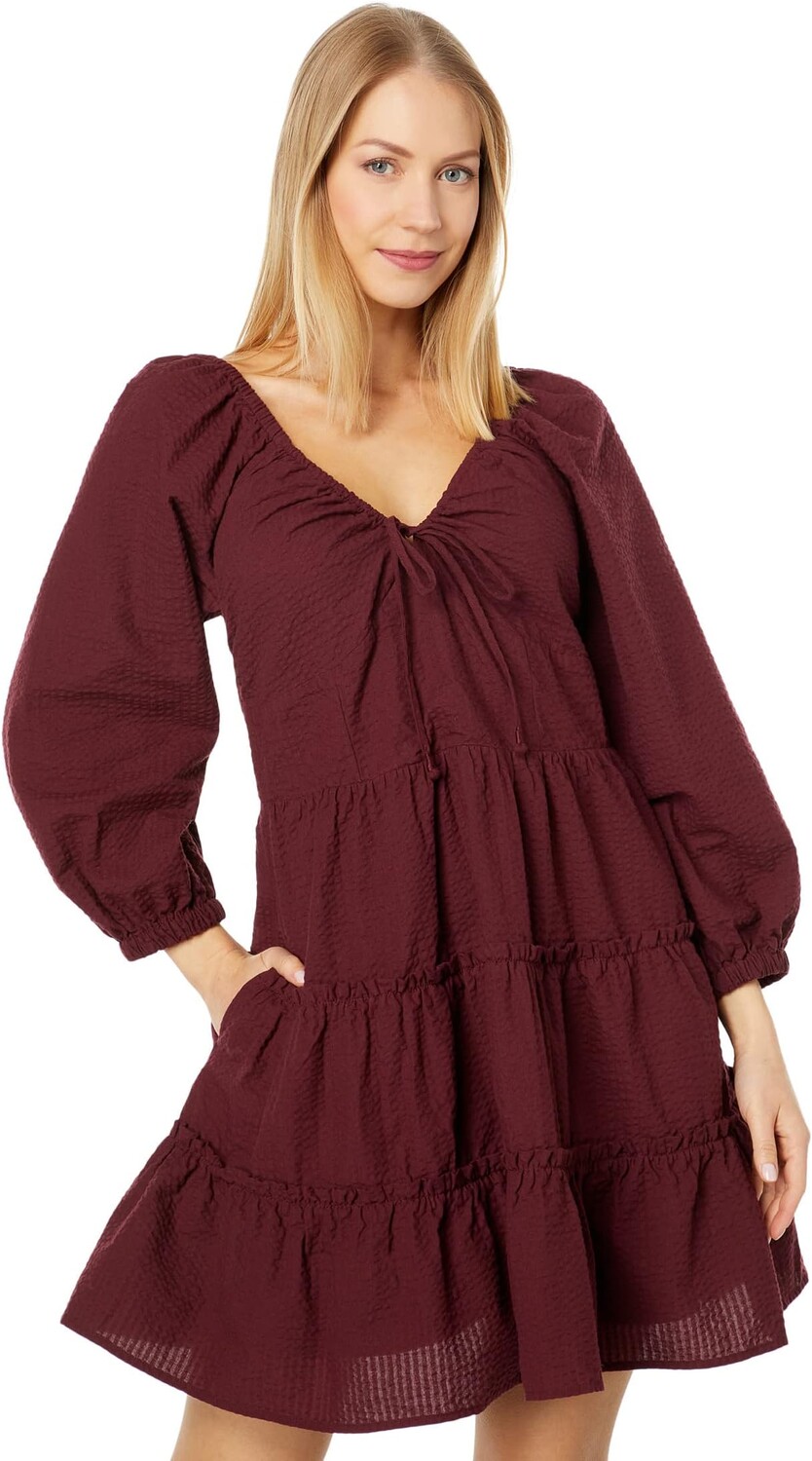 

Платье Teresa - Long Sleeve Tie Retro Mini Madewell, цвет Cabernet
