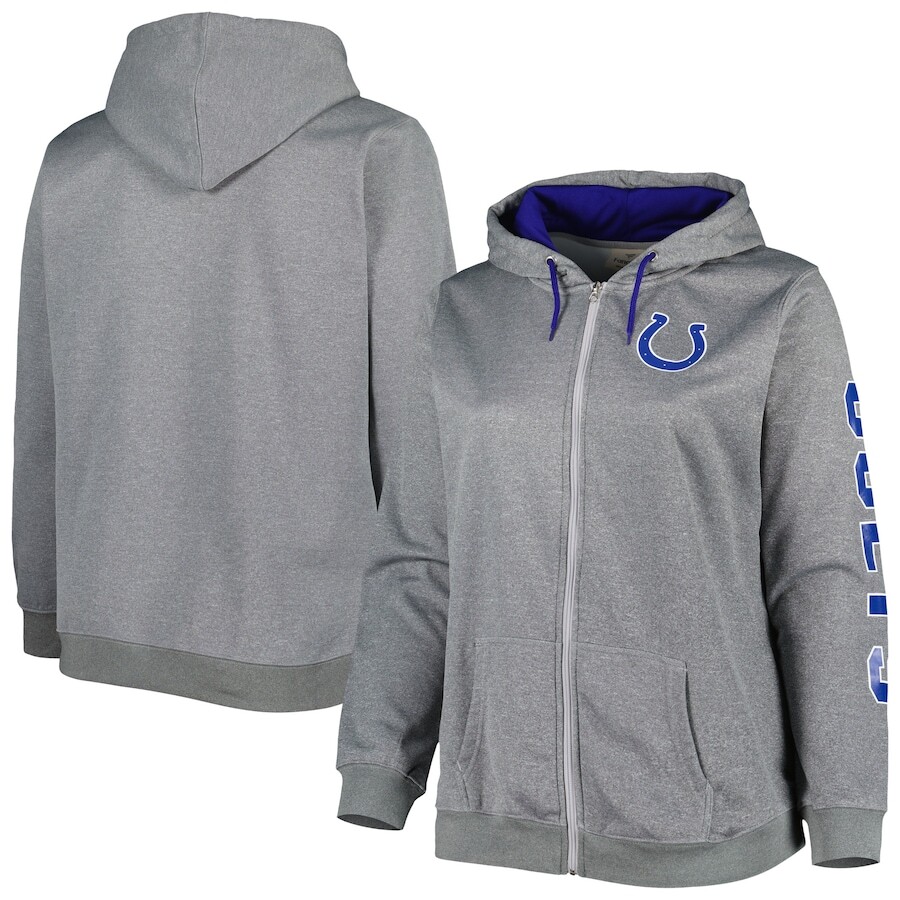 

Толстовка на молнии Fanatics Branded Indianapolis Colts, угольный