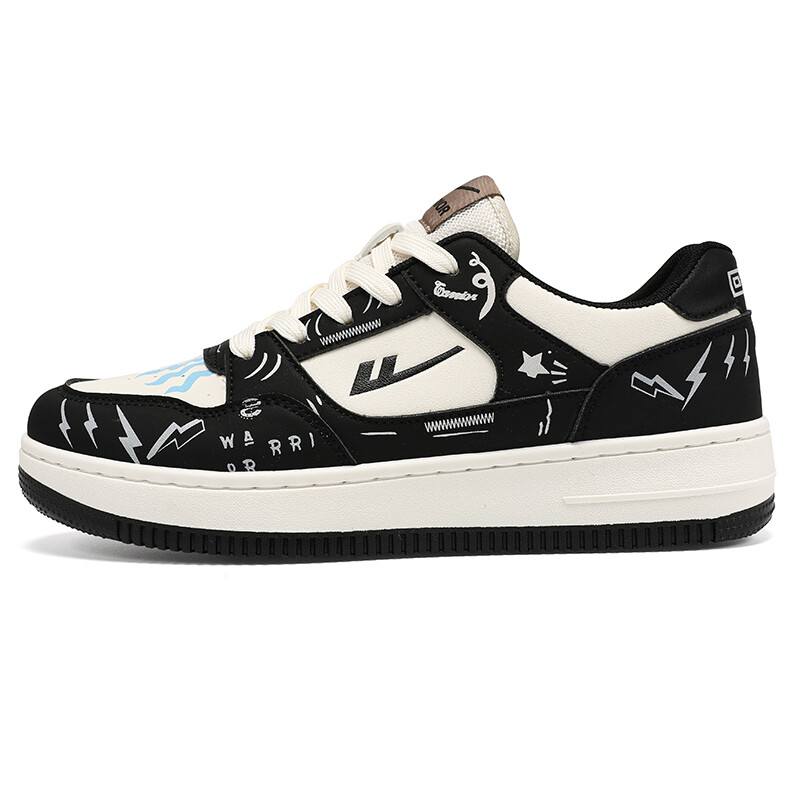 

Кроссовки WARRIOR Skateboarding Shoes Unisex Low-top, цвет Beige graffiti