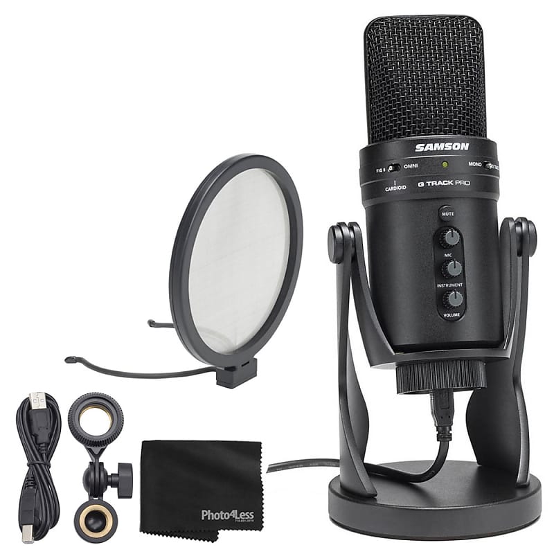 Студийный конденсаторный микрофон Samson G-Track Pro микрофон студийный samson usb g track pro черный