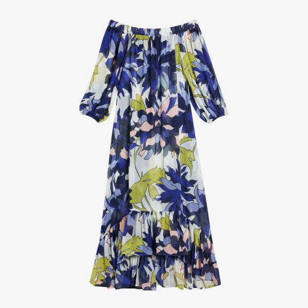 

Платье макси Avinnn из переработанного полиэстера с цветочным принтом Ted Baker, цвет natural